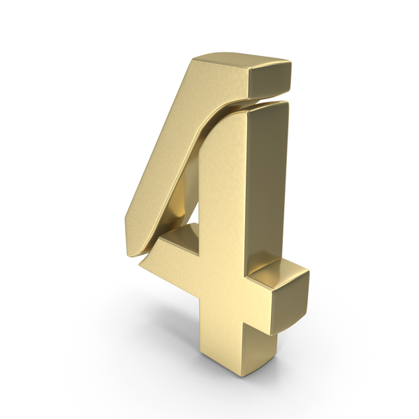 4 Number Stylish Gold Png Images & Psds For Download 