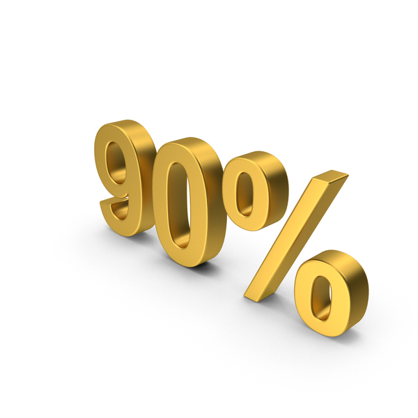 90 Percent Gold PNG Images & PSDs for Download | PixelSquid - S122765597
