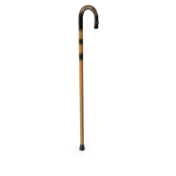 Elegant Wooden Walking Stick Cane Stock Illustration - Download