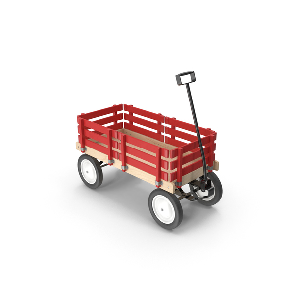 Red Wooden Wagon Berlin Flyer Lawn Garden Yard Utility Cart 200 lb Capacity NEW 