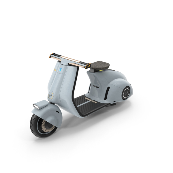 Blue Concept Electric Scooter Vespa 98 Lights On PNG Images & PSDs for ...