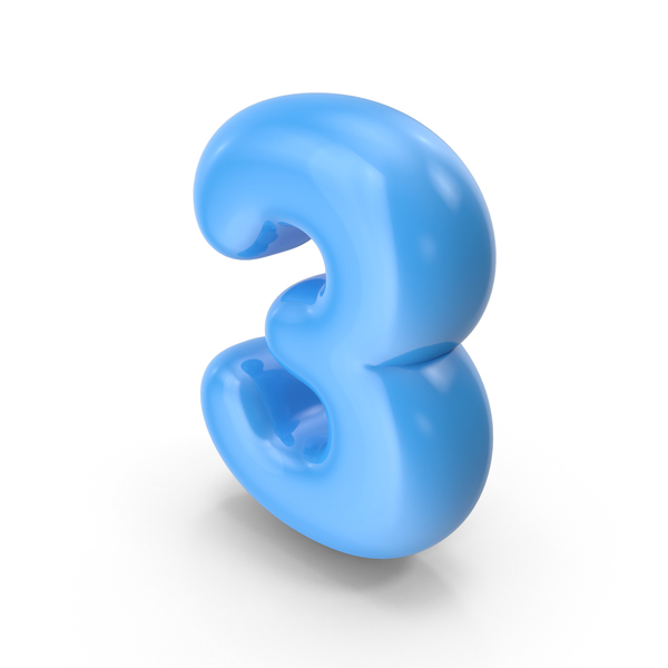 Blue Toon Balloon Number 3 Png Images U0026 Psds For Download