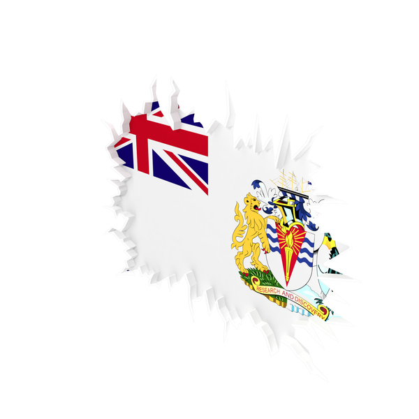 British Antarctic Territory Flag Inside Cracked Wall PNG Images & PSDs