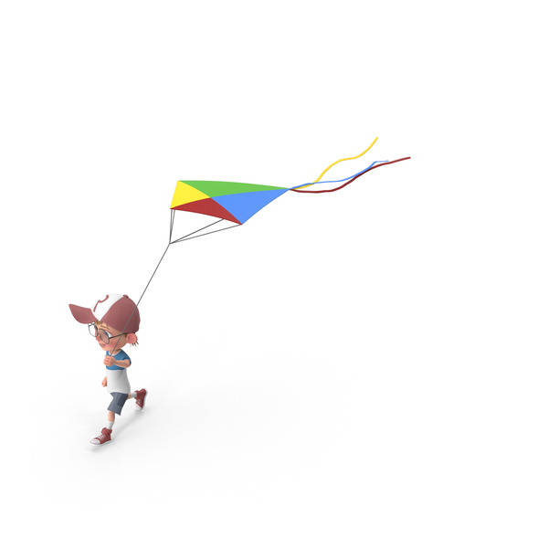flying kite cartoon
