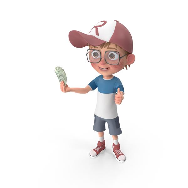 Cartoon Boy Holding Money PNG Images & PSDs for Download | PixelSquid -  S11201953B