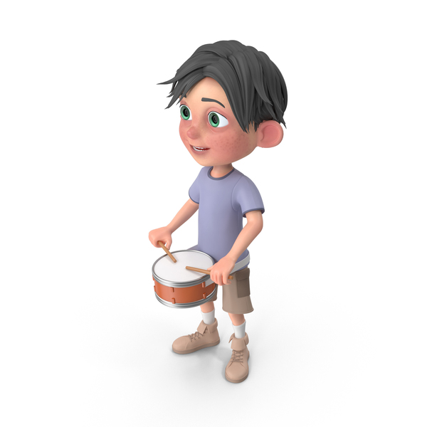 Cartoon Boy Jack che suona il rullante PNGCartoon Boy Jack che suona il rullante PNG  