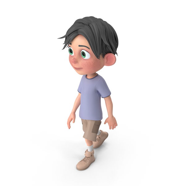 animated boy walking
