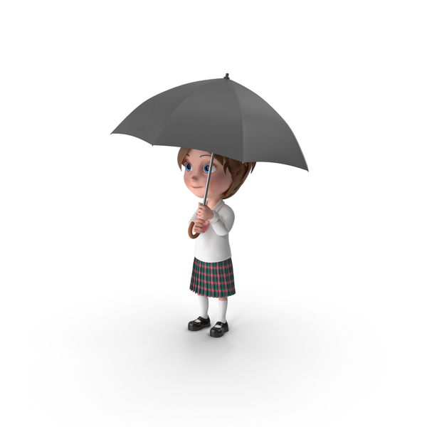 Cartoon Girl Meghan Holding Umbrella PNG Images & PSDs for Download