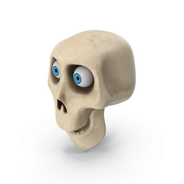 cartoon skeleton head