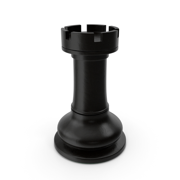 Black rook chess piece