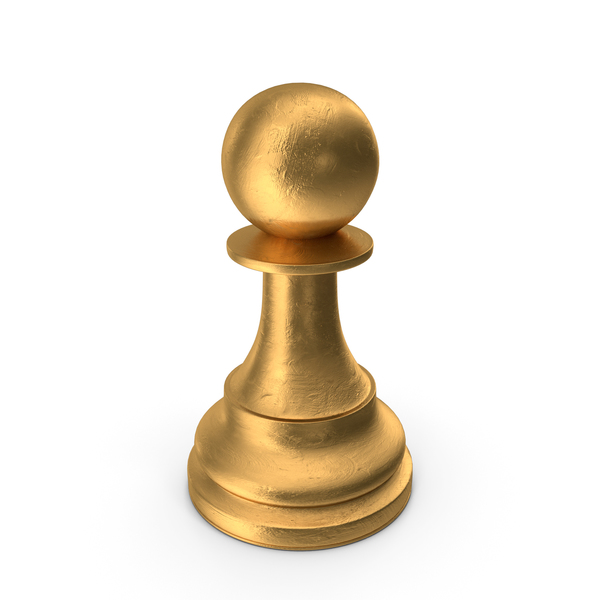 Isolated Realistic Golden Pawn Chess Piece. 23799164 PNG