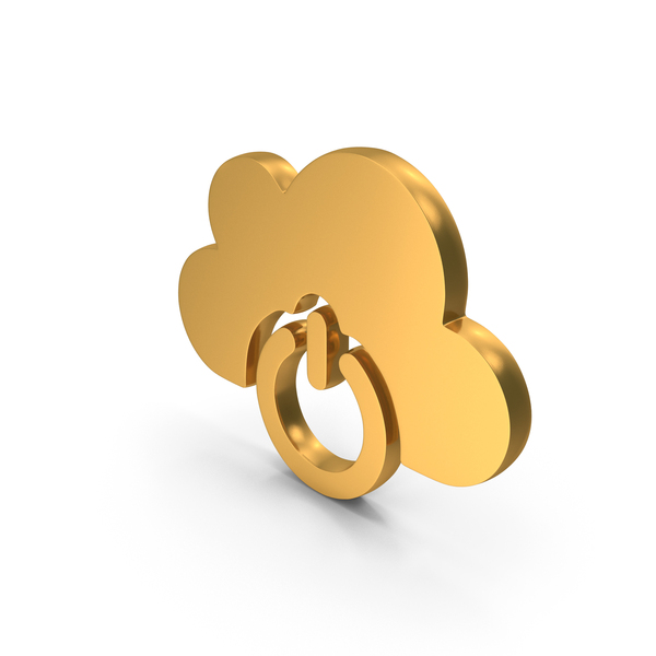 Gold Cloud Power Button Icon Png Images & Psds For Download 