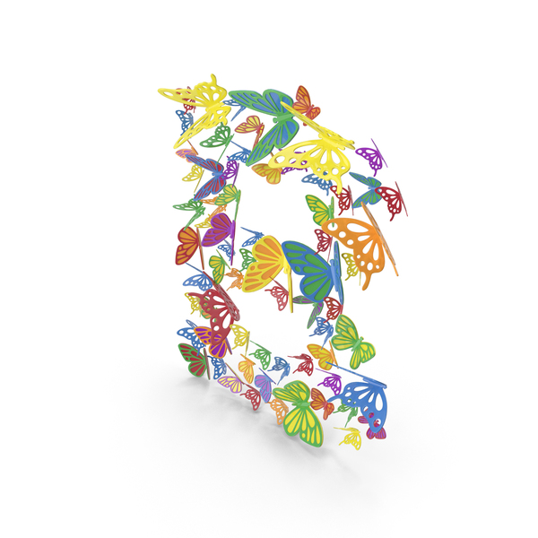 Colorful Butterfly Letter B PNG Images & PSDs For Download | PixelSquid ...