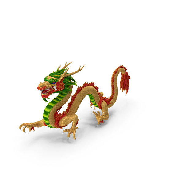 colorful chinese dragons