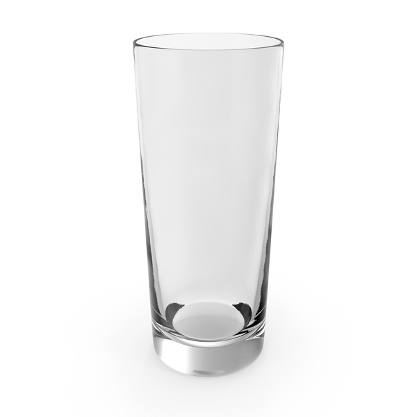 Tall Empty Glass On A White Background Stock Photo - Download