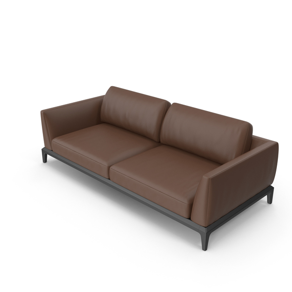 brown leather office couch