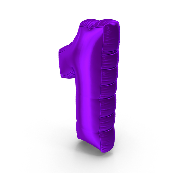 Foil Balloon Number 1 Purple PNG Images & PSDs for Download