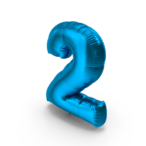 Foil Balloon Number 2 Blue PNG Images & PSDs for Download | PixelSquid