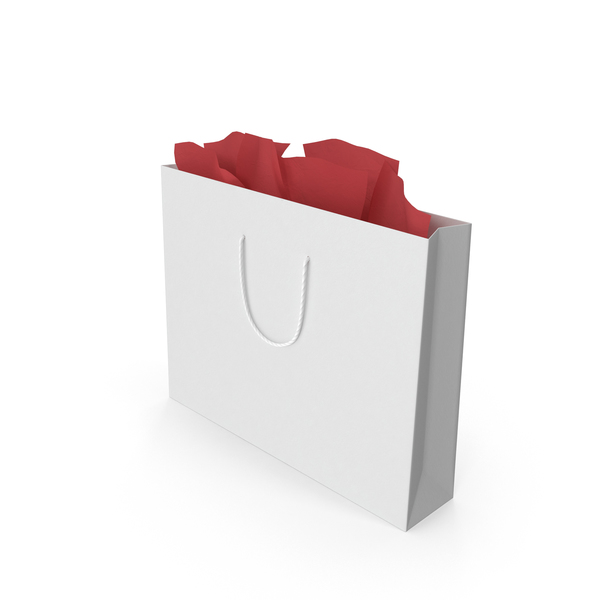 Red Gift Bag With Tissue Paper Stock Illustration - Download Image