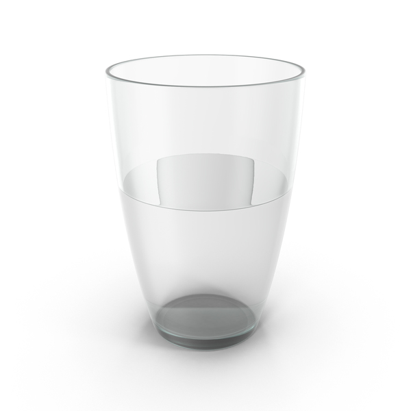 Tall Empty Glass On A White Background Stock Photo - Download