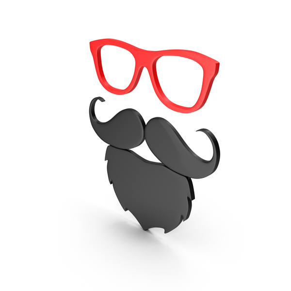 GLASSES BEARD ICON RED BLACK PNG Images & PSDs for Download | PixelSquid -  S117872883