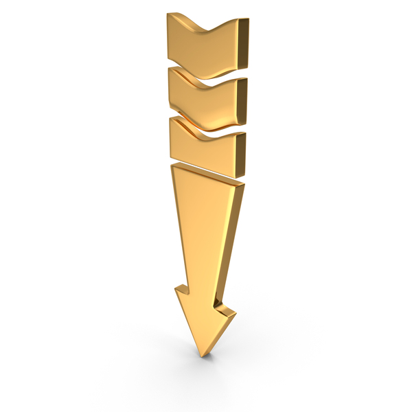 Gold Arrow PNG Images & PSDs for Download | PixelSquid - S118056314