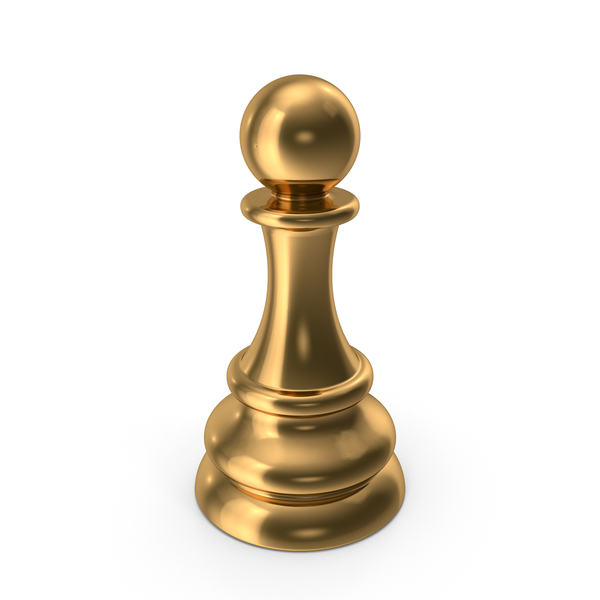 Isolated Realistic Golden Pawn Chess Piece. 23799164 PNG