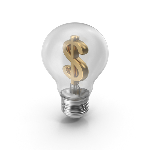 Gold Dollar Symbol In Light Bulb PNG Images & PSDs for Download