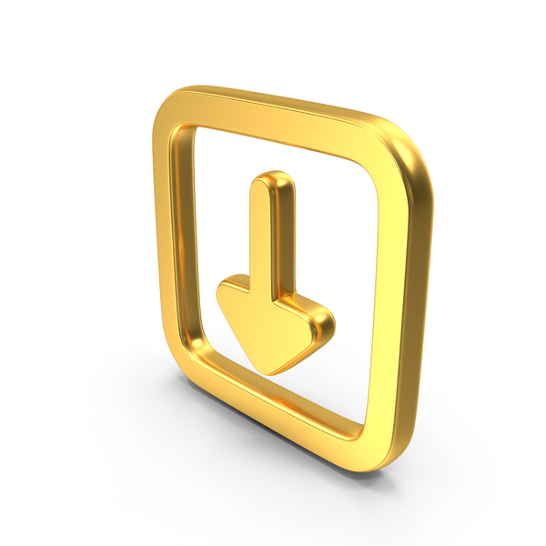 Gold Down Arrow Symbol Png Images & Psds For Download 