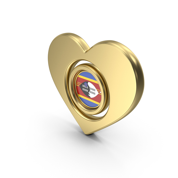 Gold Flag Heart Icon Of Eswatini Png Images Psds For Download Pixelsquid S D