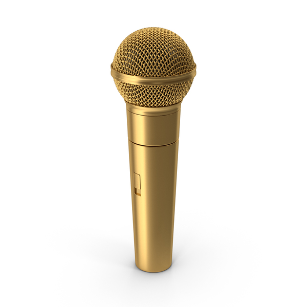 golden microphone png