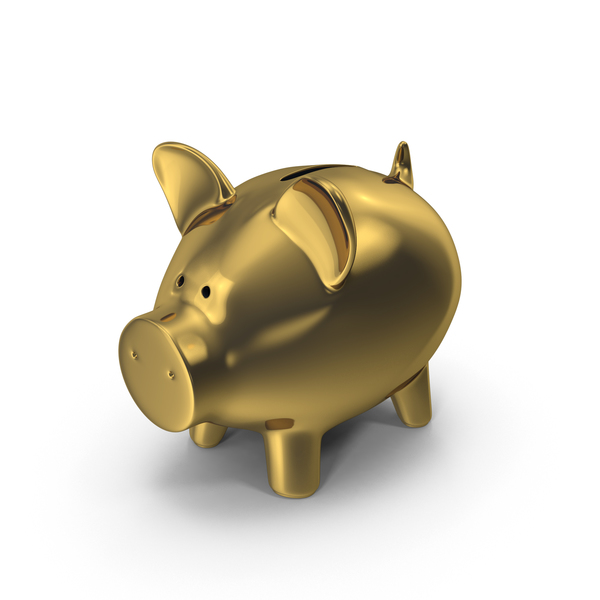 gold piggy bank