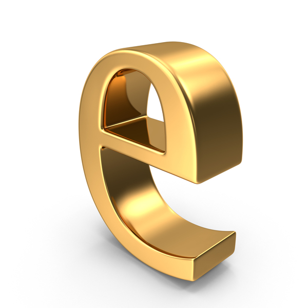 Gold Small Letter e PNG Images & PSDs for Download | PixelSquid
