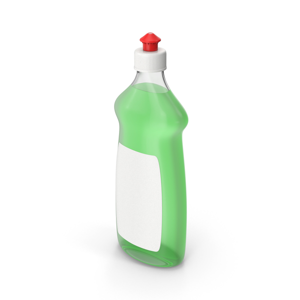 Blank dish washing detergent bottle mockup Vector Image