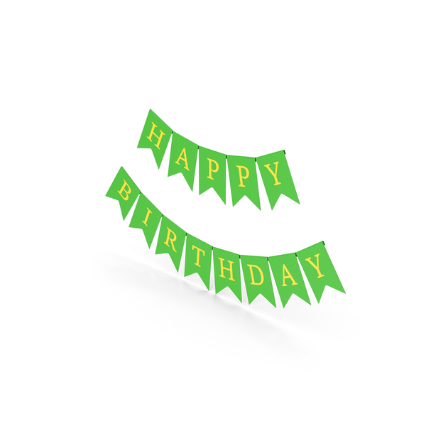 Green Happy Birthday Banner PNG Images & PSDs for Download | PixelSquid