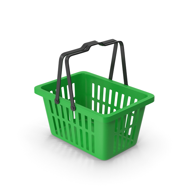 Realistic Green Plastic Basket 3d Template Vector Illustration