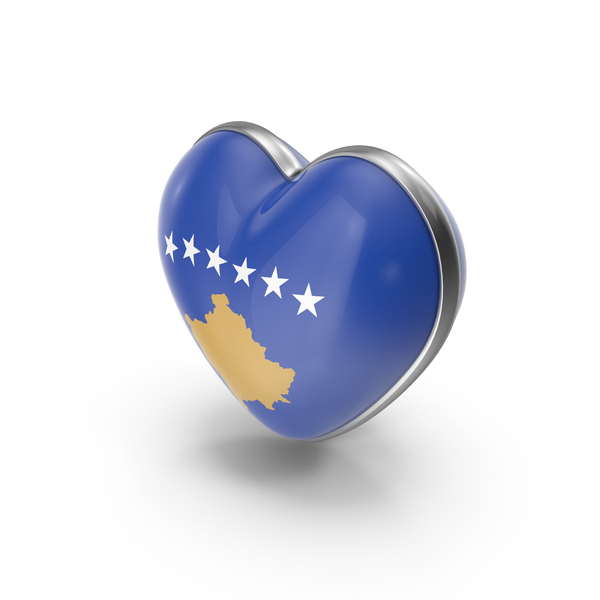 Heart Shape Flag of Kosovo PNG Images & PSDs for Download