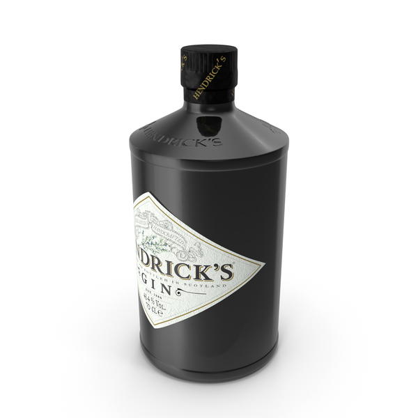 Hendrick's Gin 1 L *Empty* Dark Red / Black Opaque Embossed Glass Bottle &  Cork