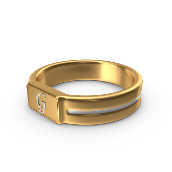 G letter clearance gold ring