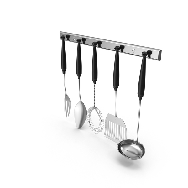 Black Kitchen Wall Mounted Pot Rack free 3D model