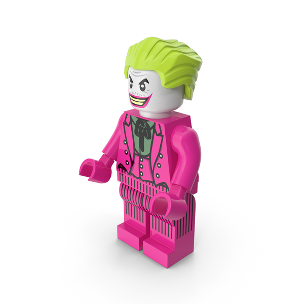 Lego MINIFIGURE The Joker - Dark Pink Suit, Open Mouth Grin Closed Mouth