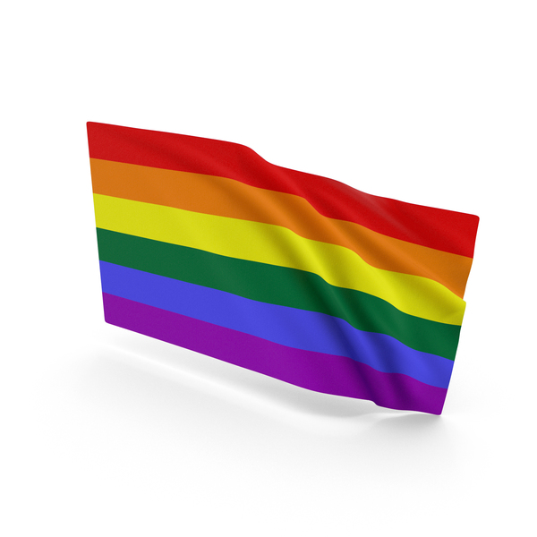 gay flag png on pole