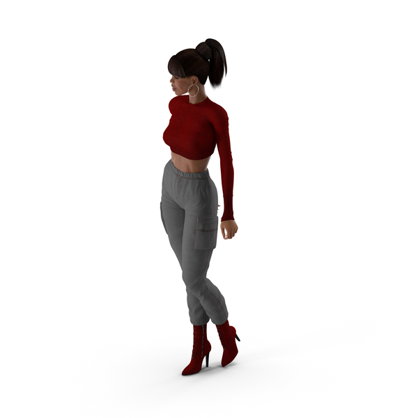 Light Skin City Style Woman Standing Pose PNG Images & PSDs for