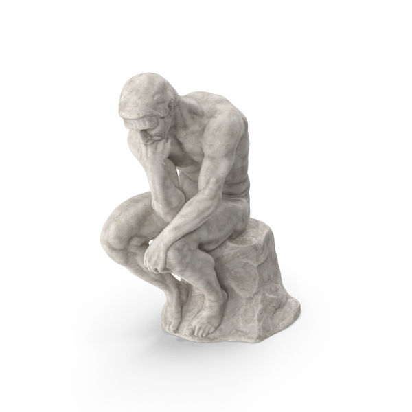thinking man statue png