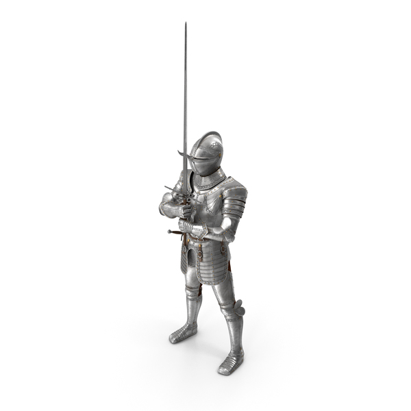 Medieval Knight Plate Armor holding Zweihander PNG Images & PSDs for