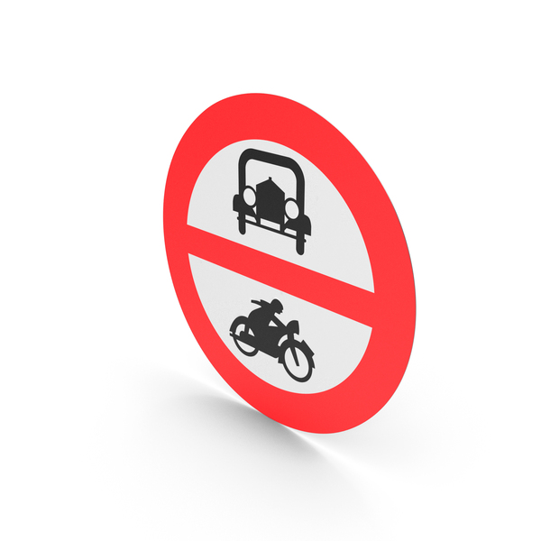 No Power Driven Vehicles Road Sign PNG Images & PSDs for Download