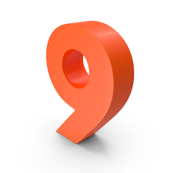 Number Nine Orange PNG Images & PSDs for Download | PixelSquid - S118072642
