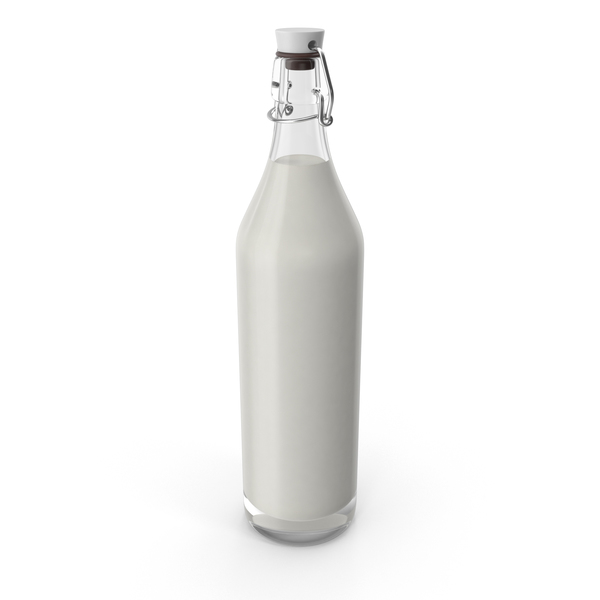 3d plastic milk bottle generic model