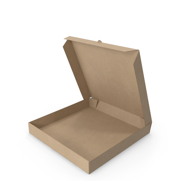 Pizza Box Mockup - Cardboard/Kraft - Top View Version