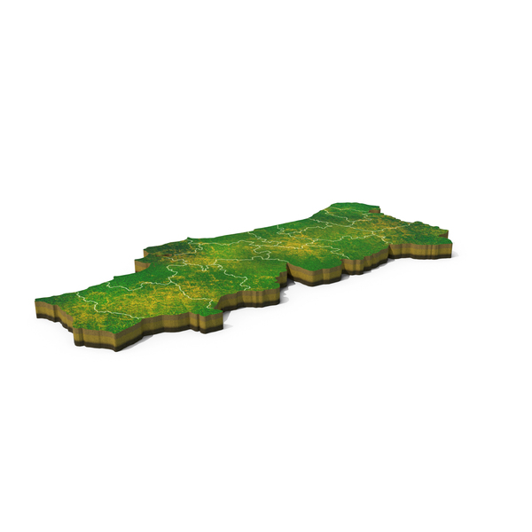 3D map illustration of Portugal 12037448 PNG